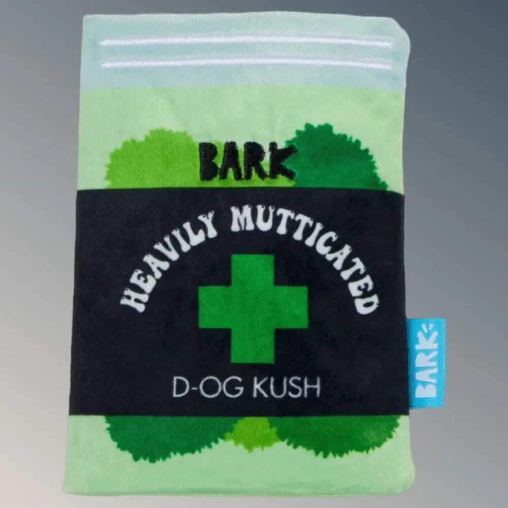 NIP Bark Box 420 Plush Treat Trapper Gina’s Grass Grinder Toy NEW UNOpened